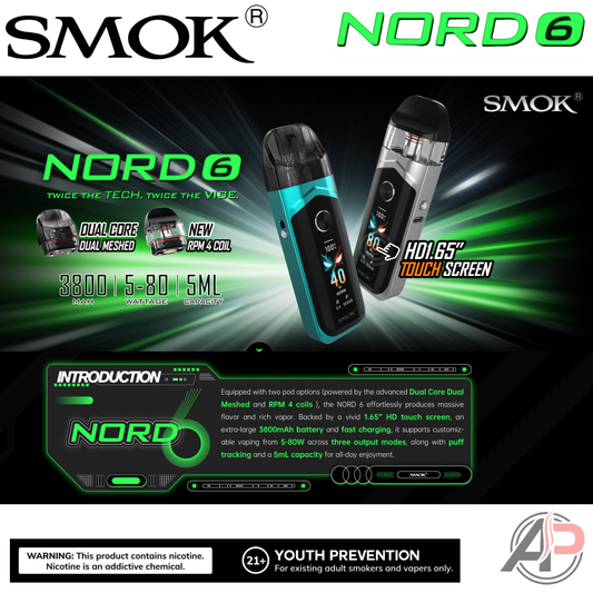 Smok Nord 6 80w Pod System Starter Kit Device