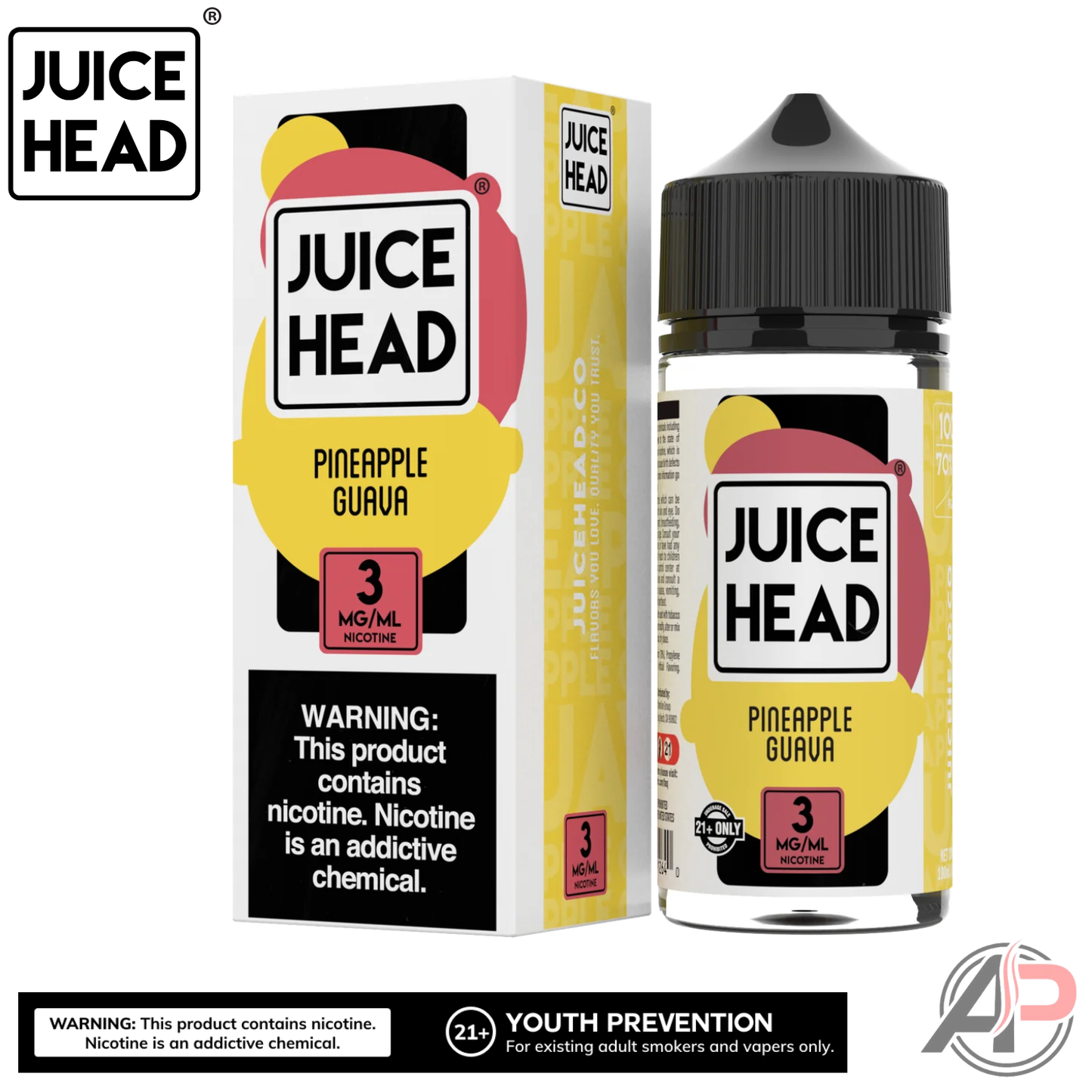 Juice Head Pineapple Guava E-Liquid 100mL