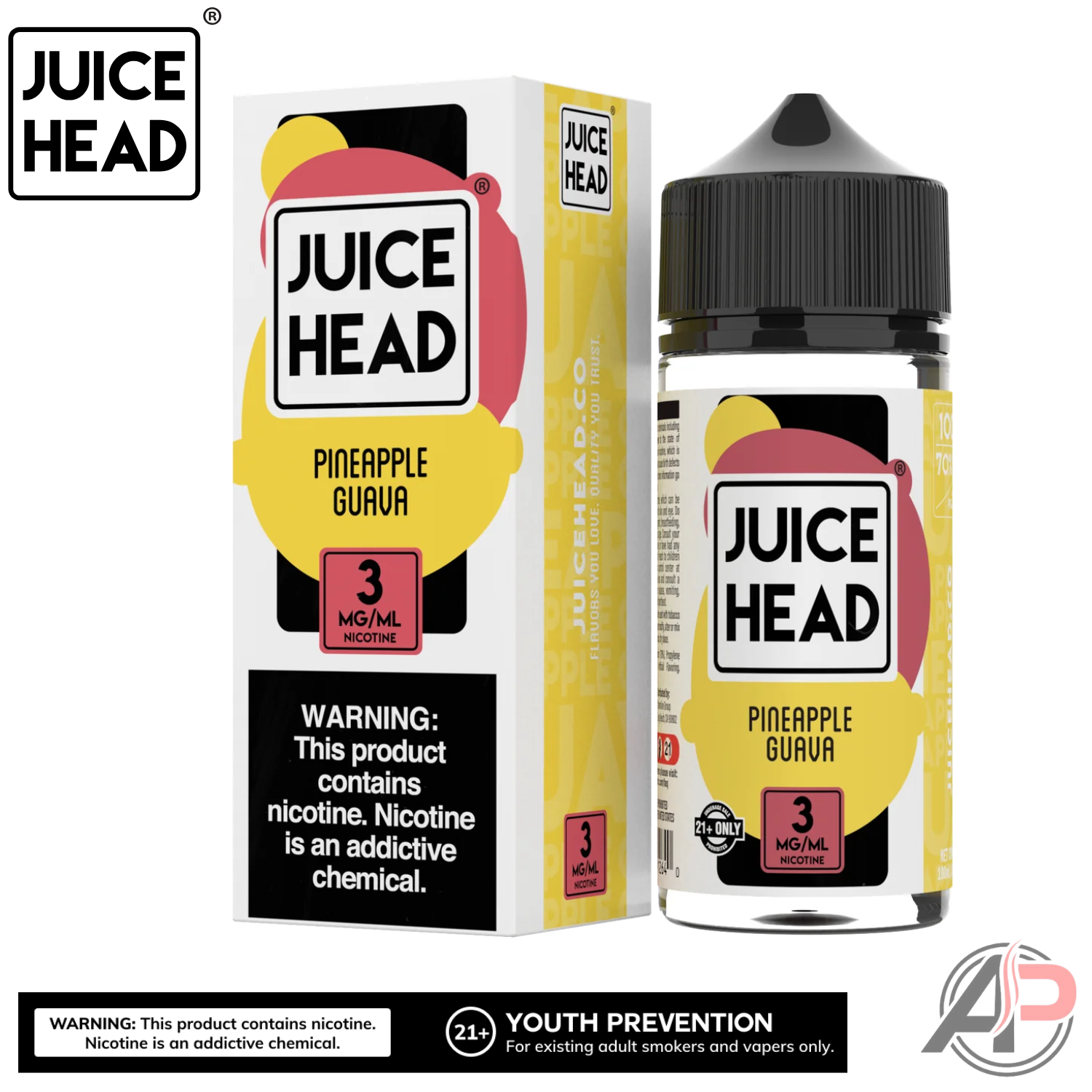 Juice Head Pineapple Guava E-Liquid 100mL