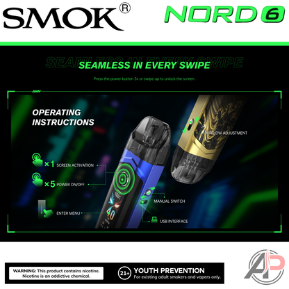 Smok Nord 6 80w Pod System Starter Kit Device
