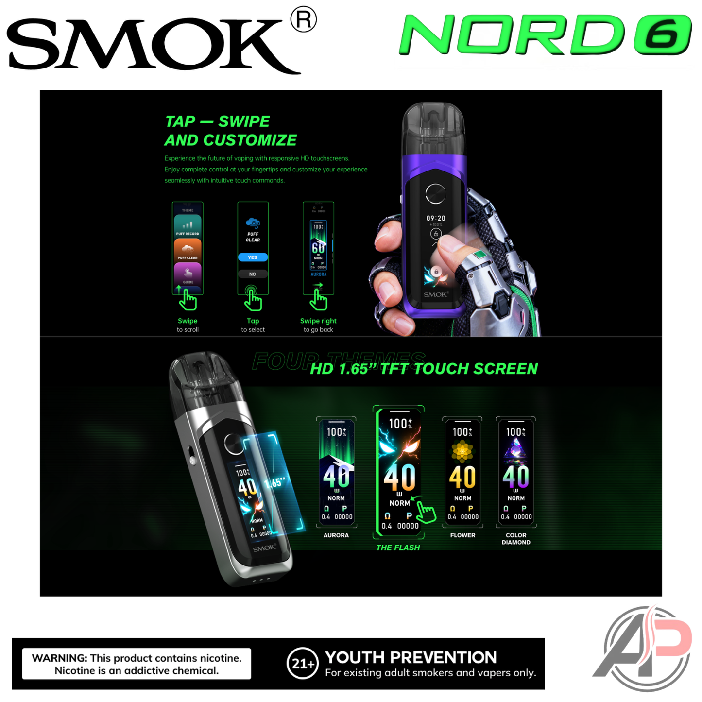 Smok Nord 6 80w Pod System Starter Kit Device