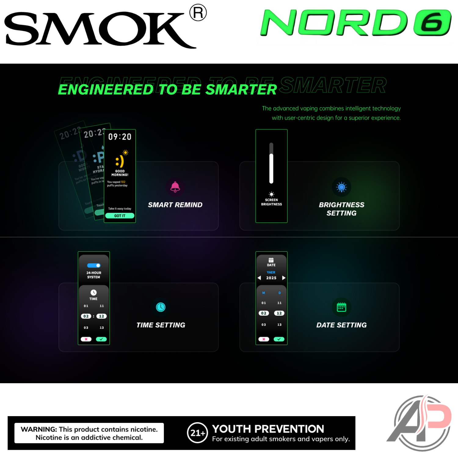 Smok Nord 6 80w Pod System Starter Kit Device