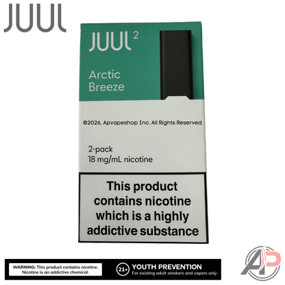 JUUL Pods Menthol 4 Pod Pack Juul 2 EU -Arctic Breeze 1.8% (1 Pack 2 Pods Per Pack)