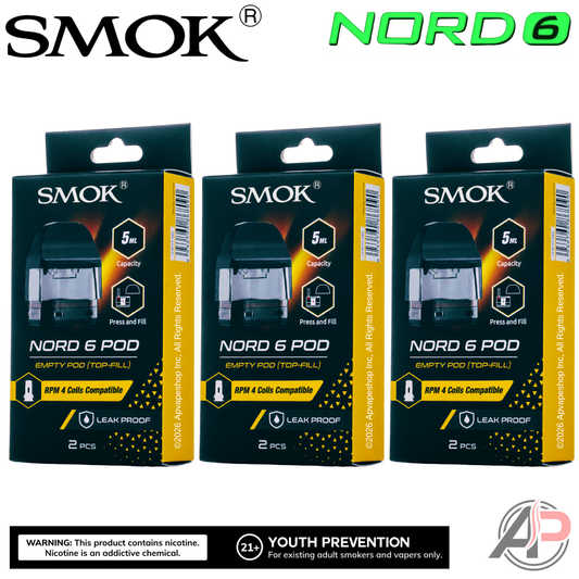 Smok Nord 6 Replacement Pods 2 Pack