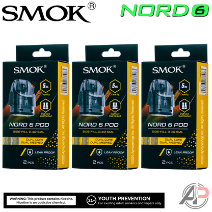 Smok Nord 6 Replacement Pods 2 Pack