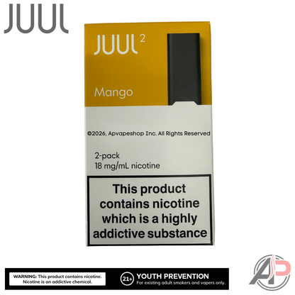 JUUL Pods Menthol 4 Pod Pack Juul 2 EU -Mango 1.8% (1 Packs 2 Pods Per Pack)