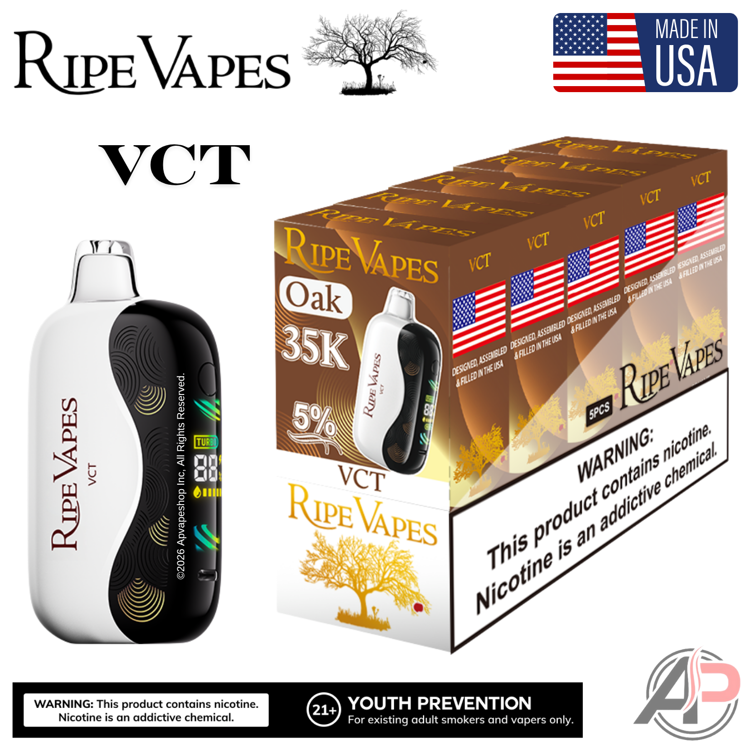 Ripe Vapes Oak 35000 Puffs Disposable Vape Device