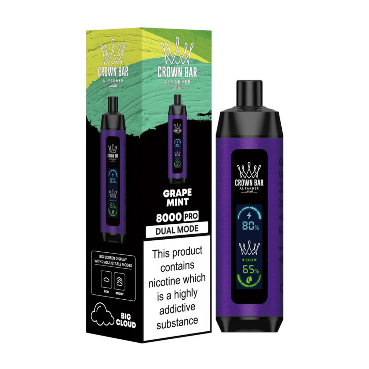 Al Fakher Crown Bar 8000 Puffs Pro DTL Disposable Vape Device Apvs Al Fakher Crown Bar 8000 Puffs Pro DTL Disposable Vape Device Apvs