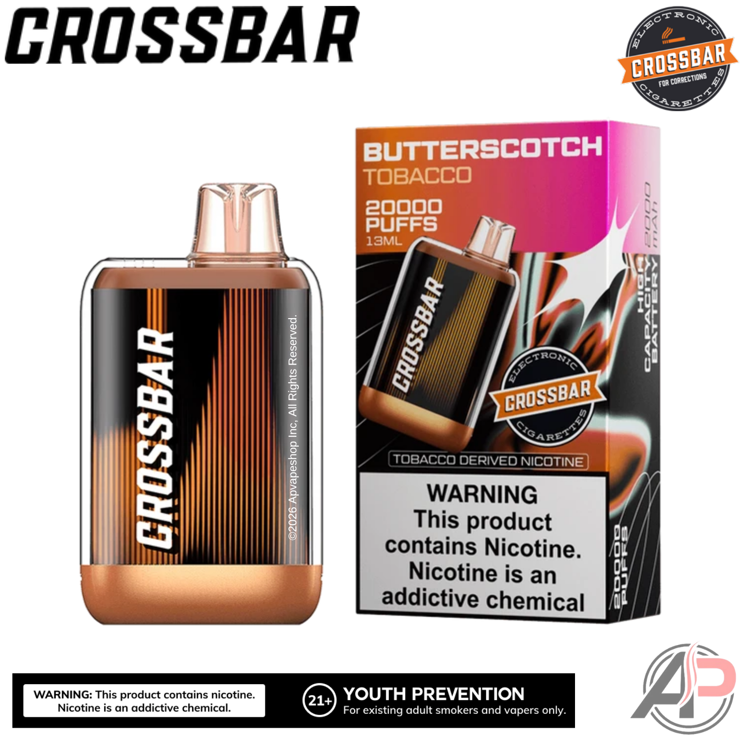 Crossbar 20,000 Puffs Disposable Vape Device – Apvs