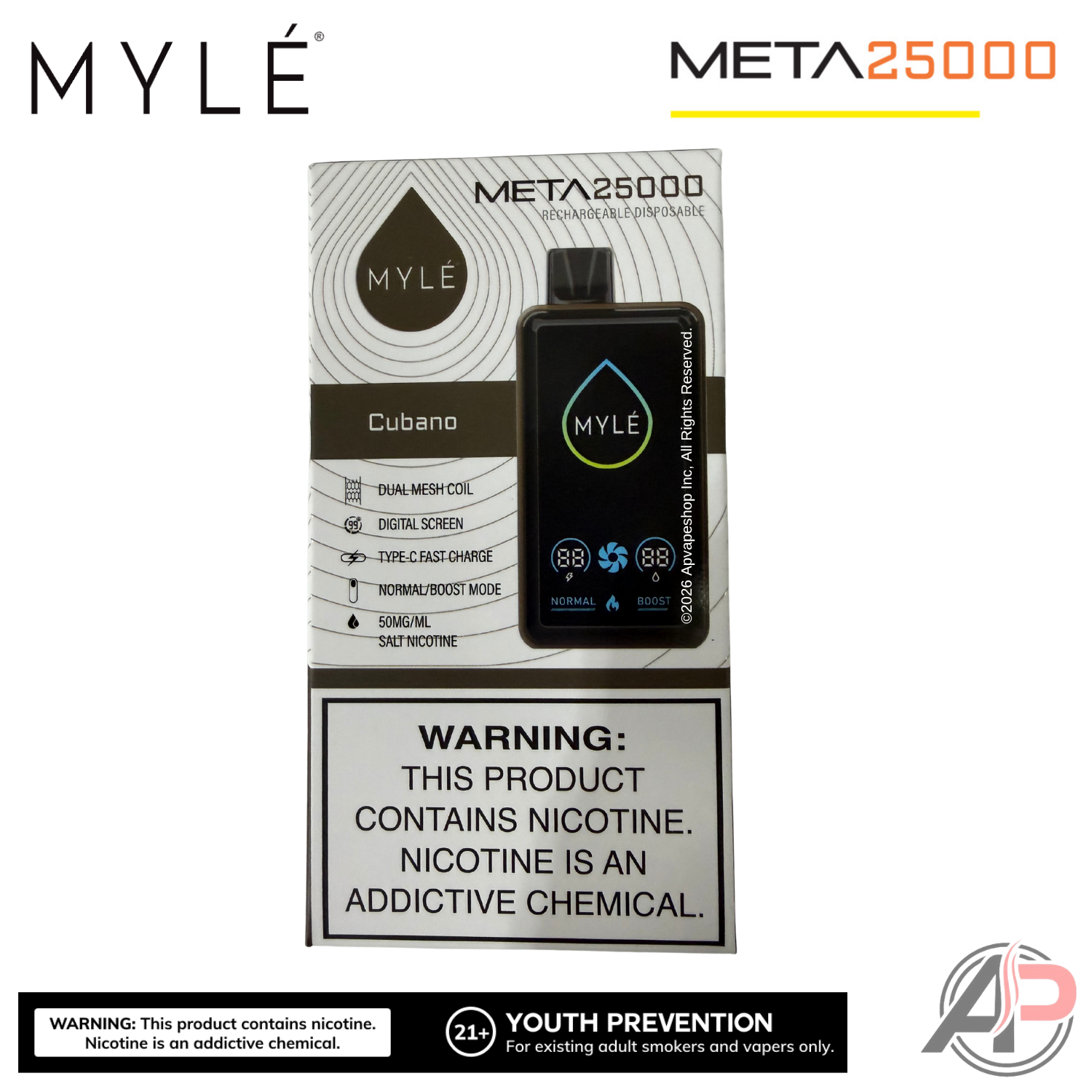 Myle Meta 25000 Puffs Disposable Vape Device