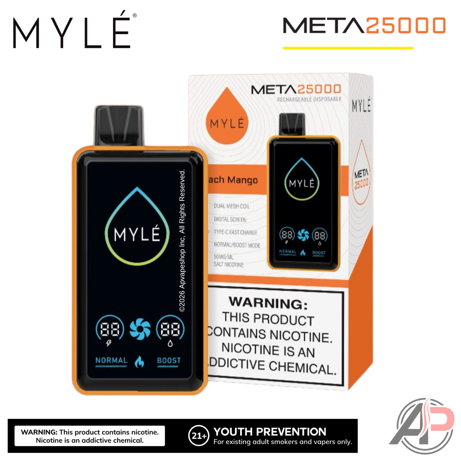 Myle Meta 25,000 Puffs Disposable Vape Device Apvs Myle Meta 25,000 Puffs Disposable Vape Device Apvs