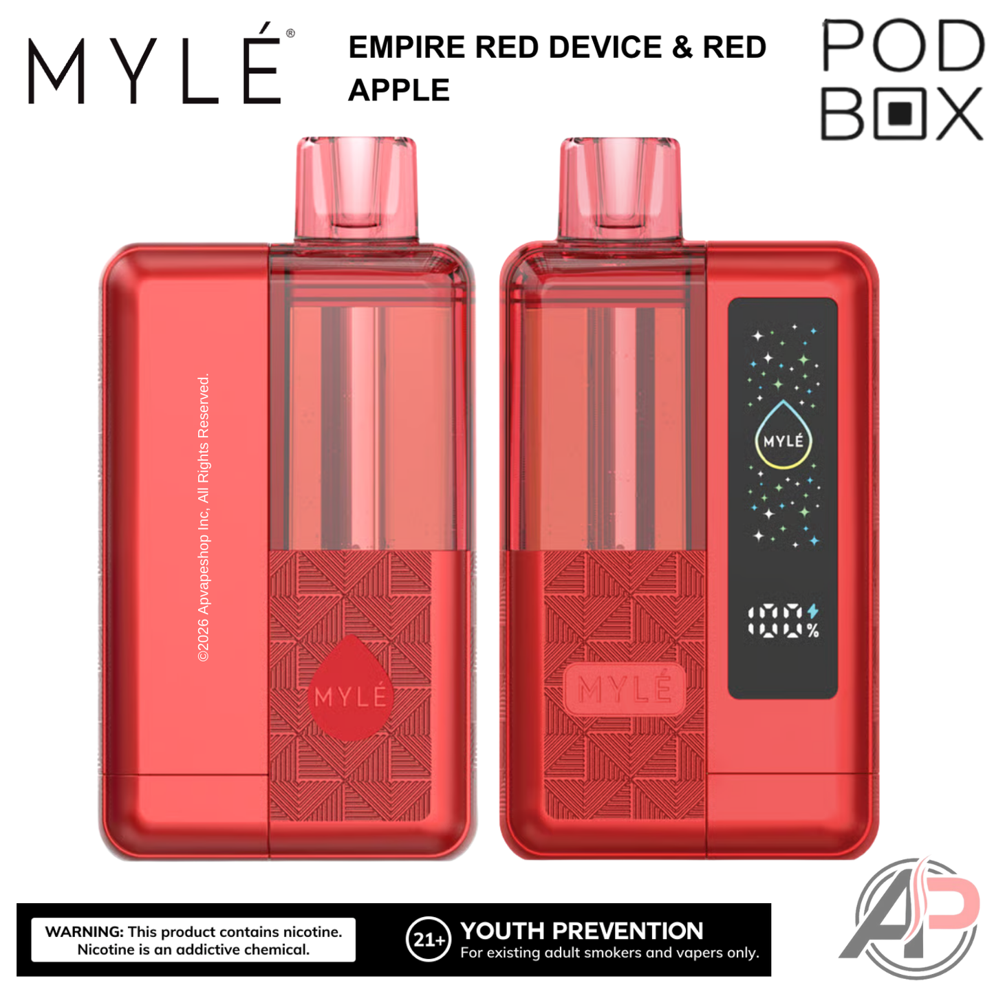 Myle Pod Box 35,000 Puffs Disposable Vape Device Kit