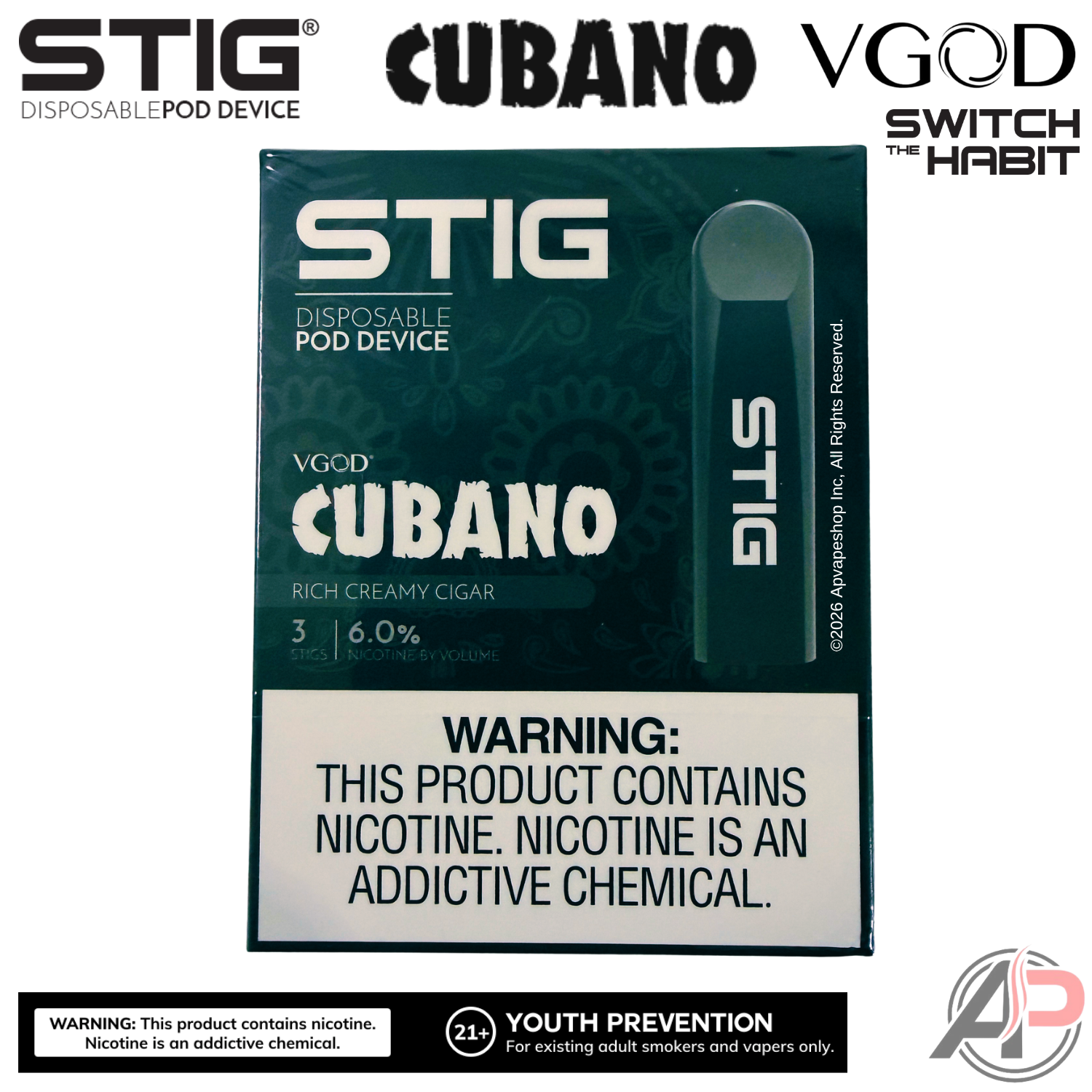 VGOD STIG Disposable Vape Pen | Vaping Device | E-Cigarette Apvs VGOD STIG Disposable Vape Pen | Vaping Device | E-Cigarette Apvs