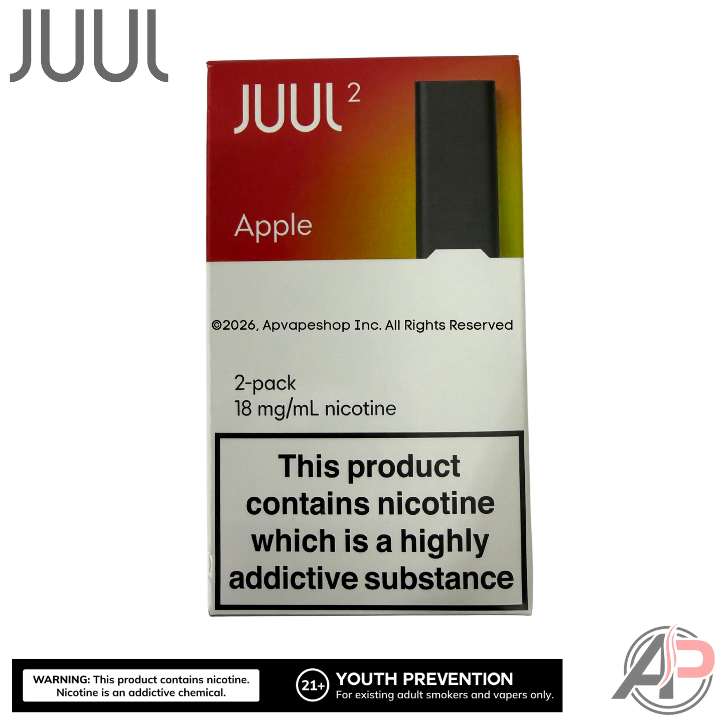 JUUL Pods Menthol 4 Pod Pack Juul 2 EU -Apple 1.8% (1 Packs 2 Pods Per Pack)