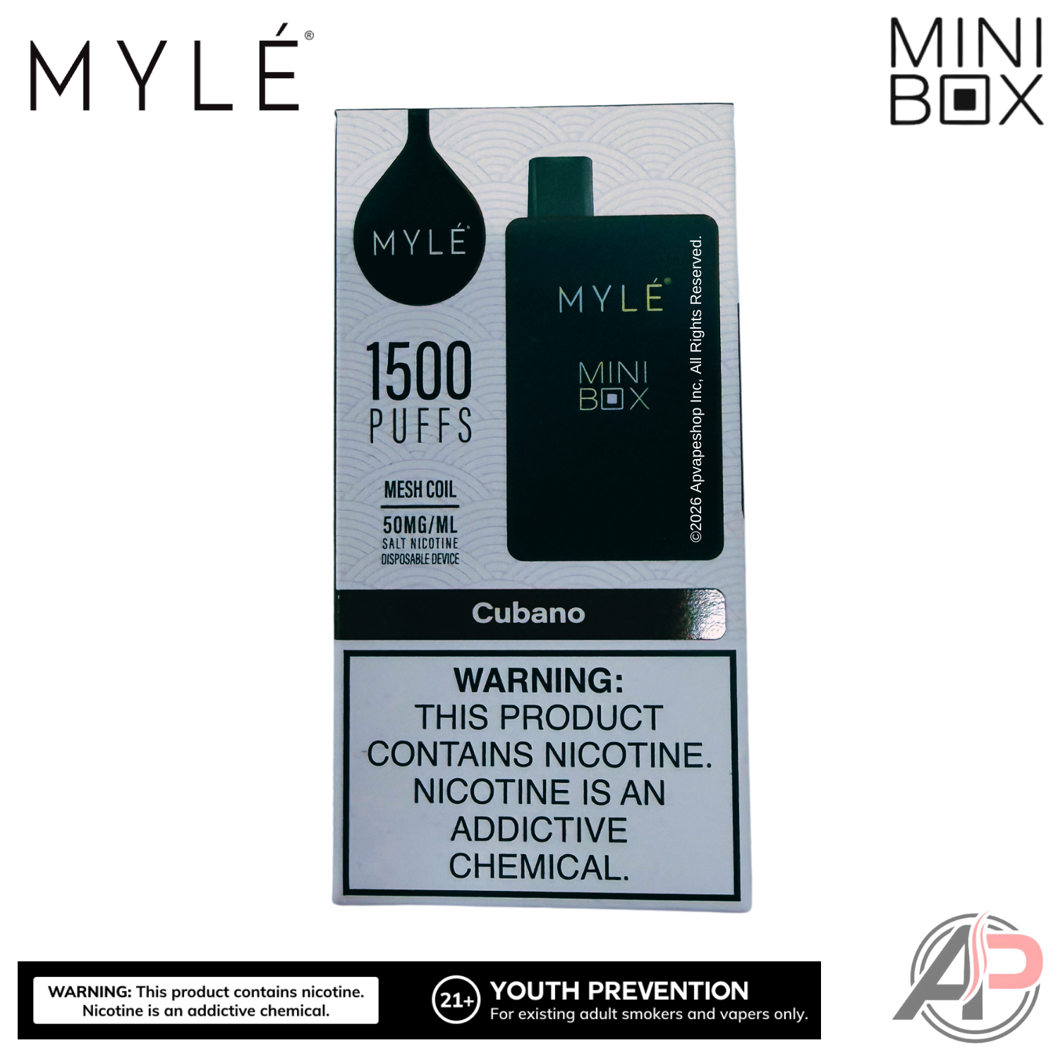 Myle Mini Box 1500 Puffs Disposable Vape Device