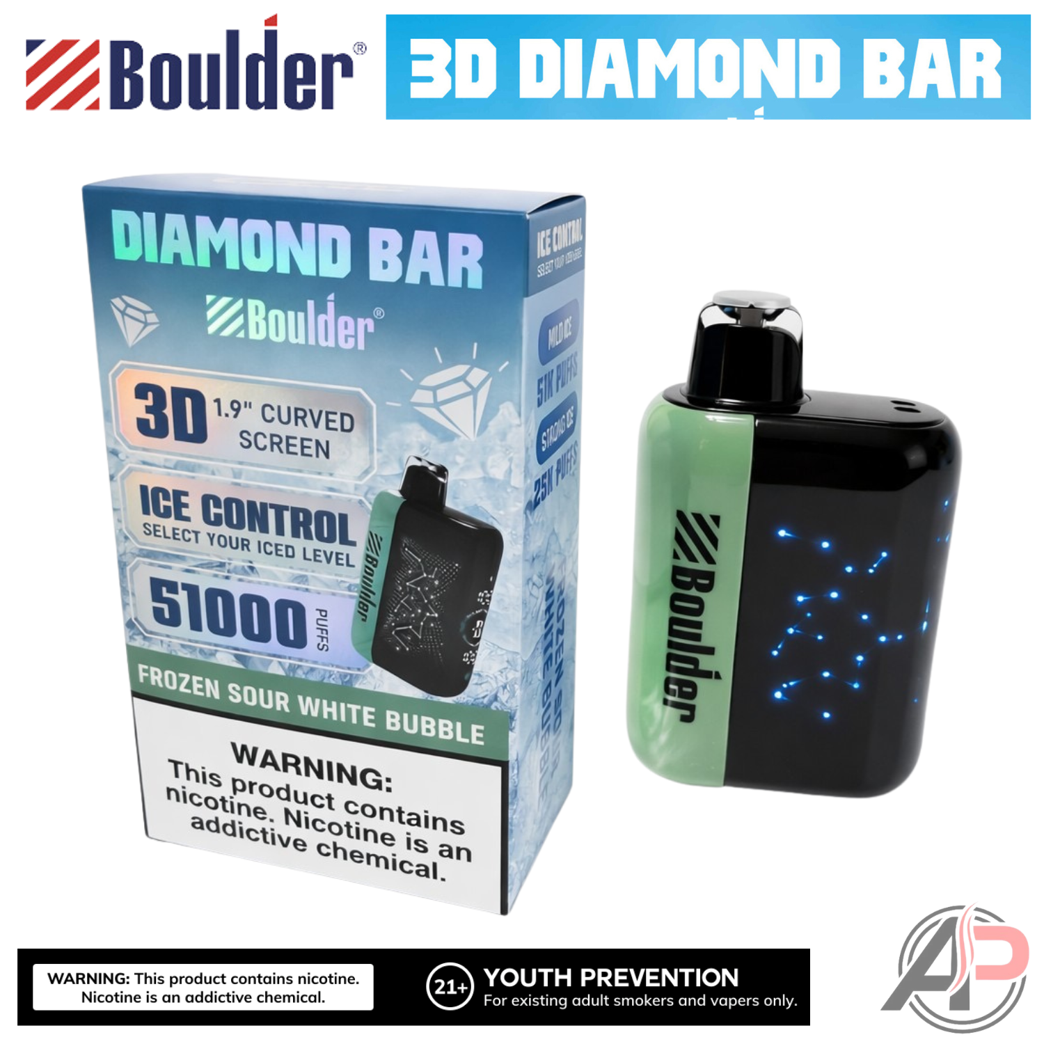 Boulder Diamond Bar 51000 Puffs Disposable Vape Device Apvs Boulder Diamond Bar 51000 Puffs Disposable Vape Device Apvs