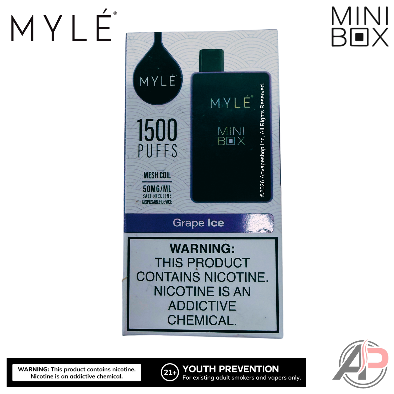 Myle Mini Box 1500 Puffs Disposable Vape Device