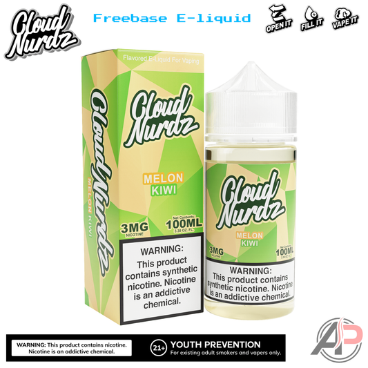 Cloud Nurdz Melon Kiwi E-Liquid 100mL