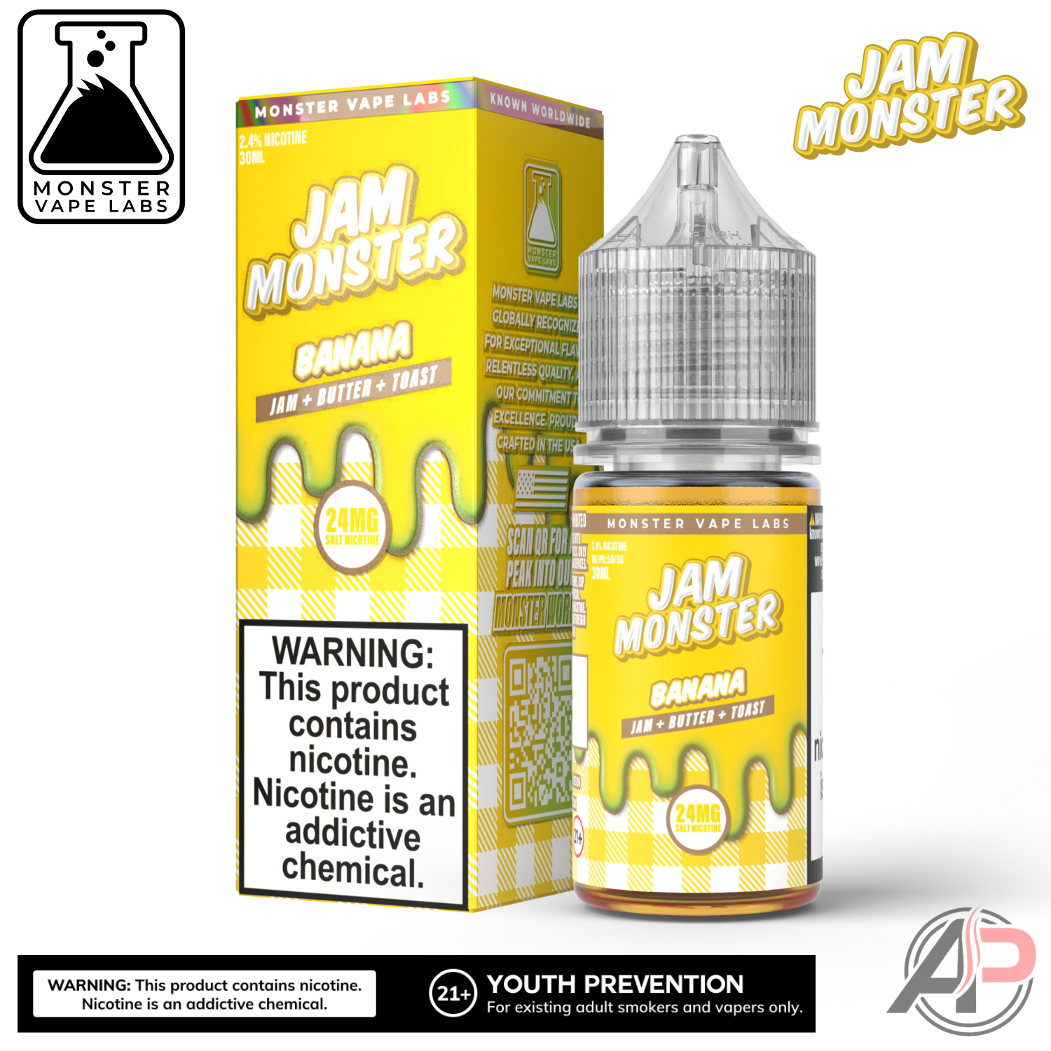 Banana E-Liquid By Jam Monster Vape Labs 100mL