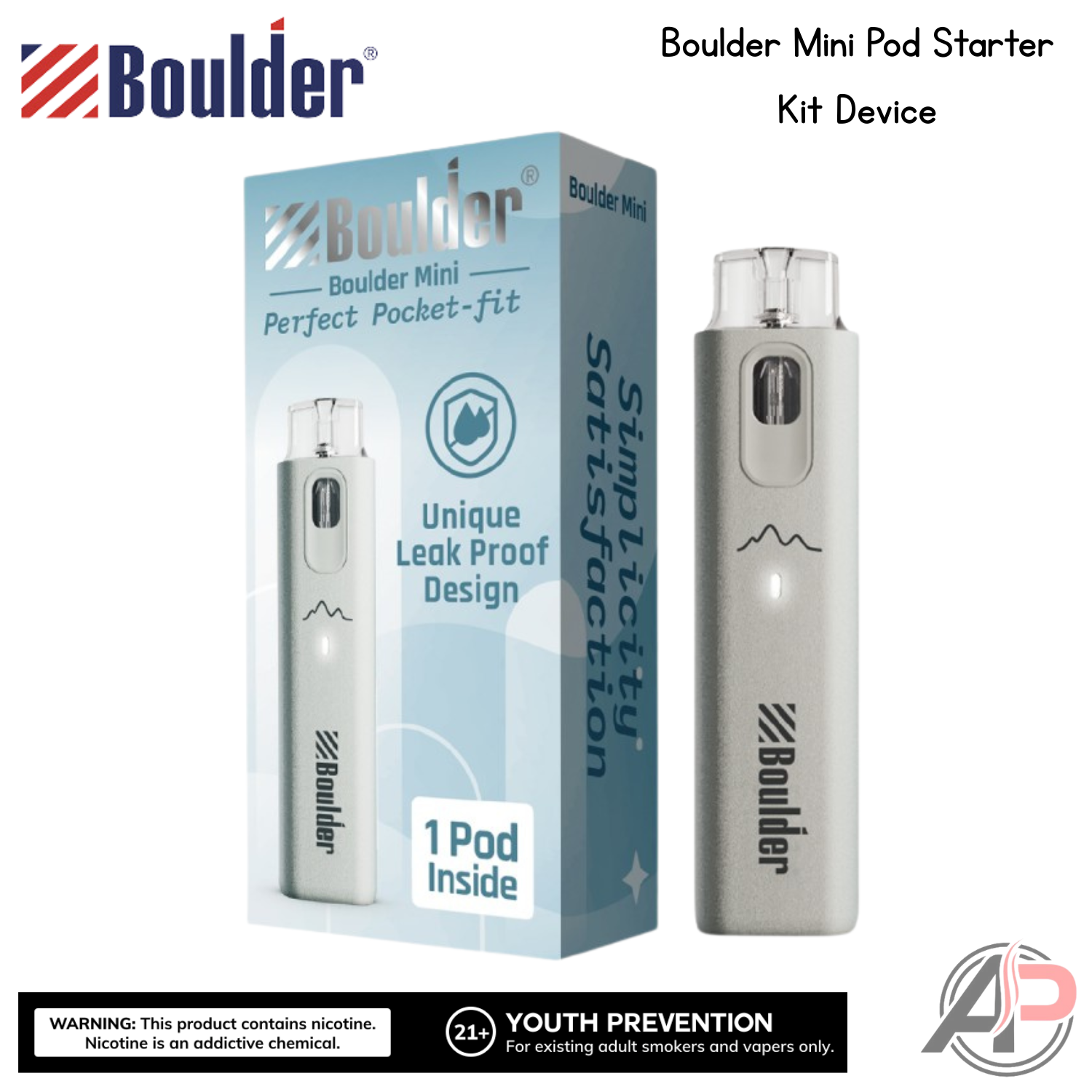 Boulder Mini Pod Starter Kit Device White