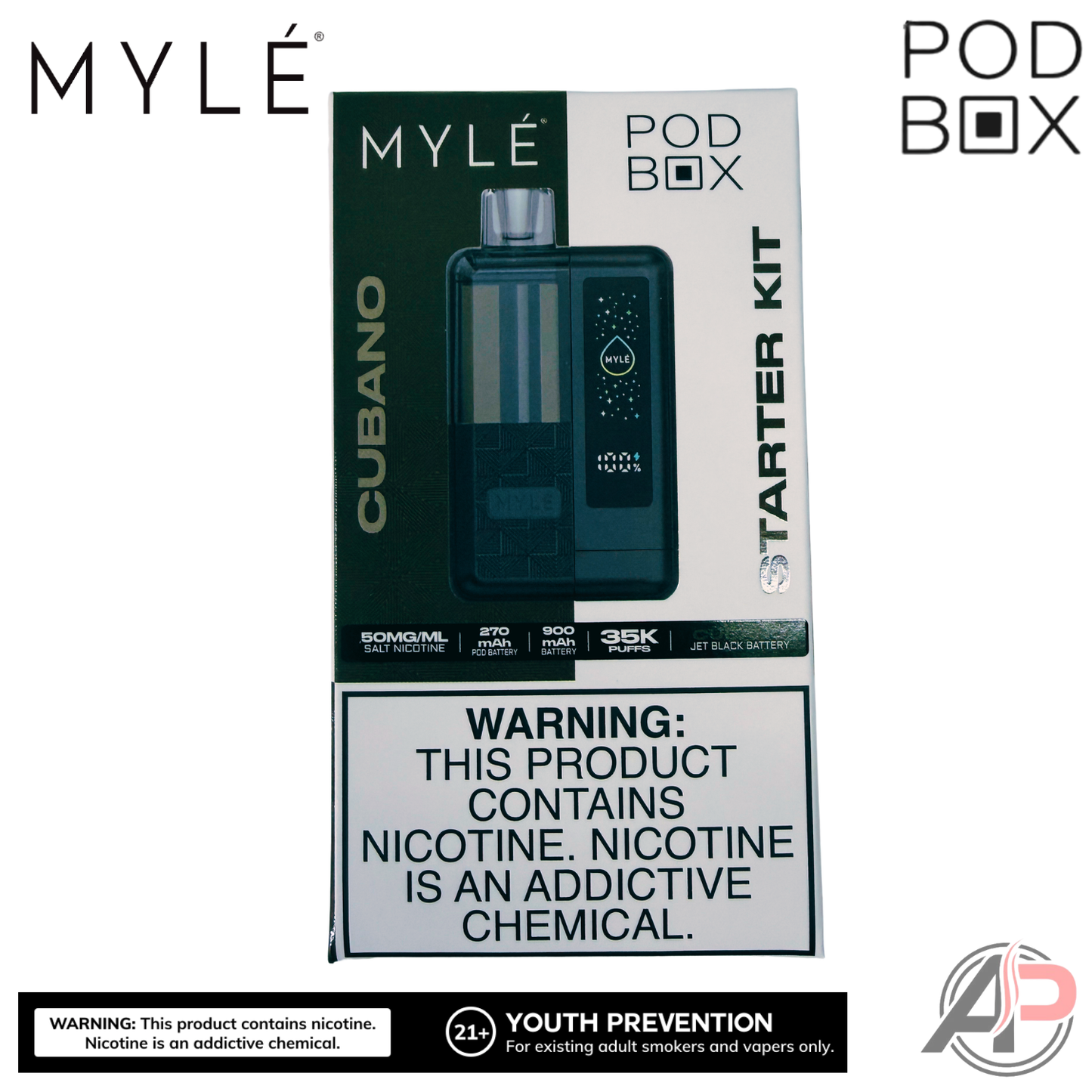 Myle Pod Box 35,000 Puffs Disposable Vape Device Kit