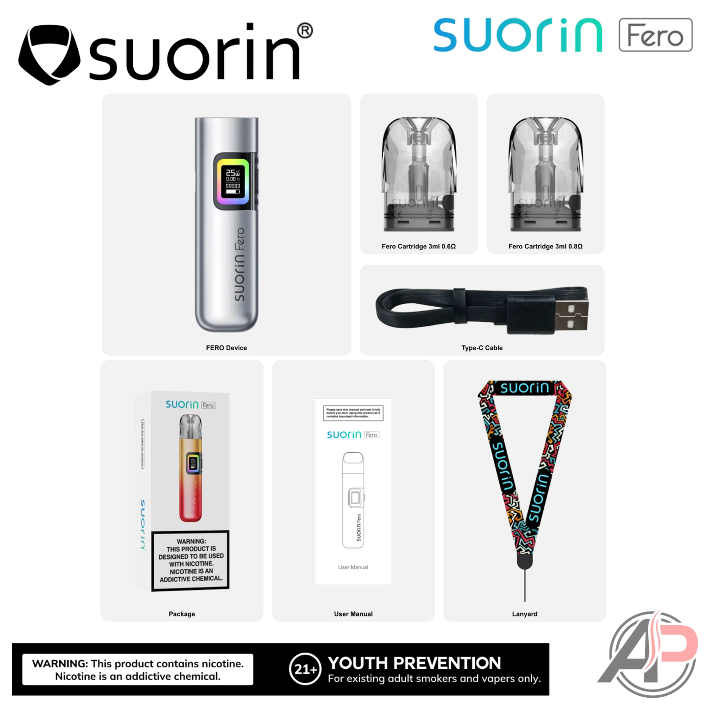 Suorin Fero 25w Pod System Starter kit Device
