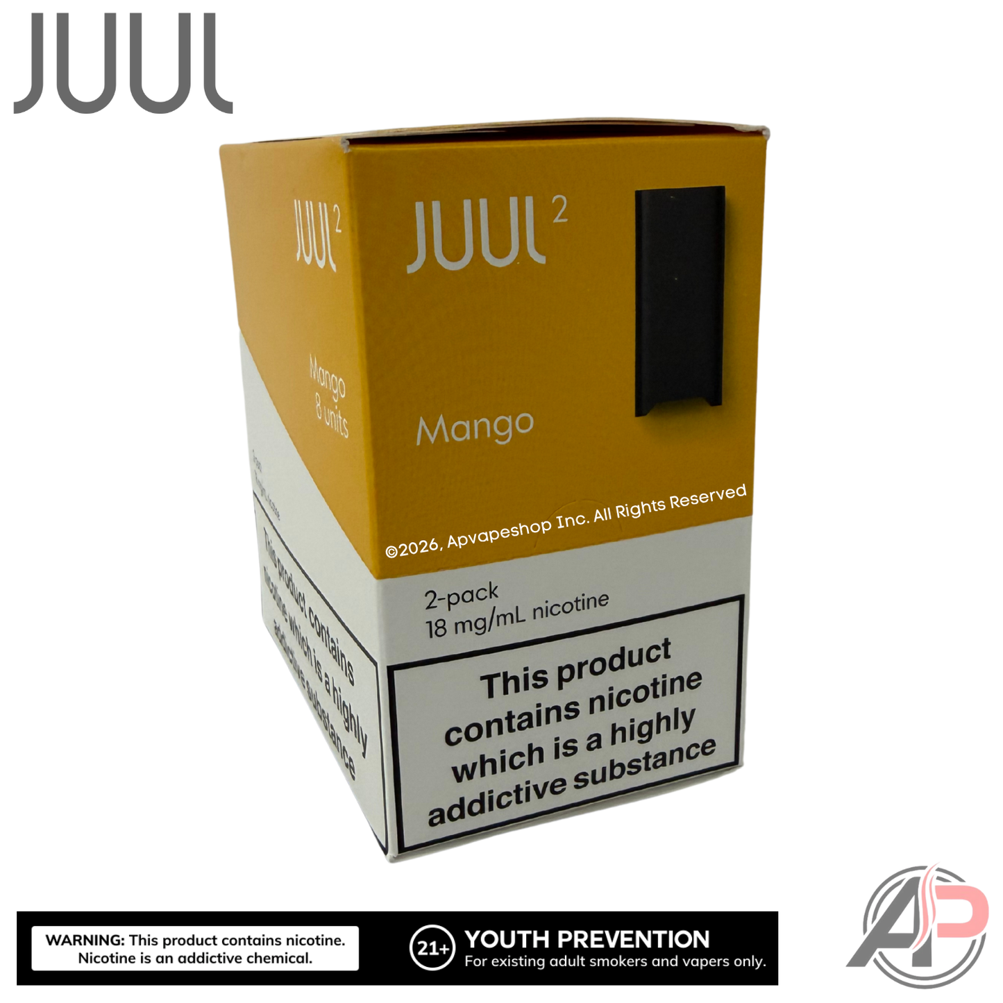 JUUL Pods Menthol Wholesale Case Juul 2 EU - Mango 1.8% (8 Packs 2 Pods Per Pack)