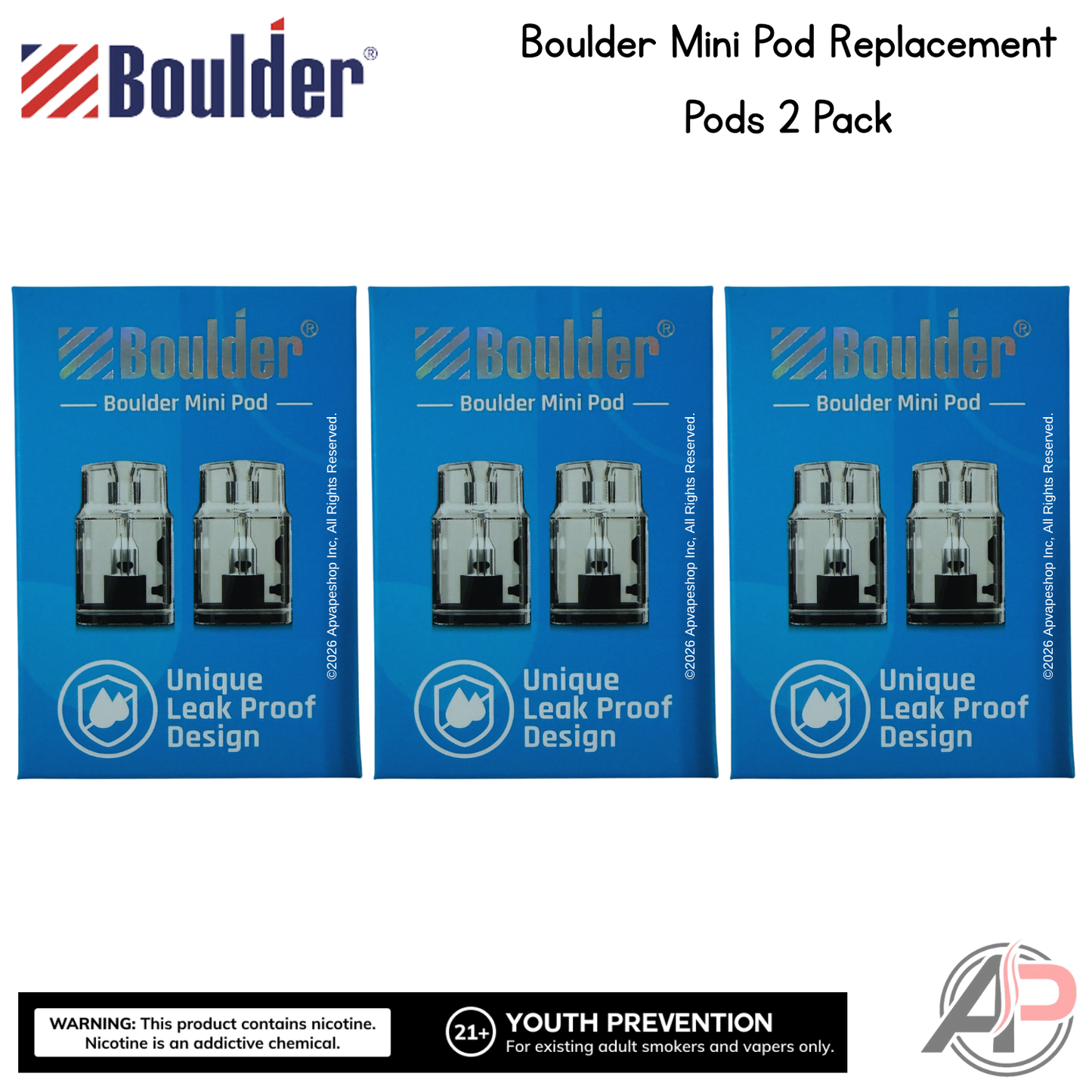 Boulder Mini Pod Replacement Pods 2 Pack