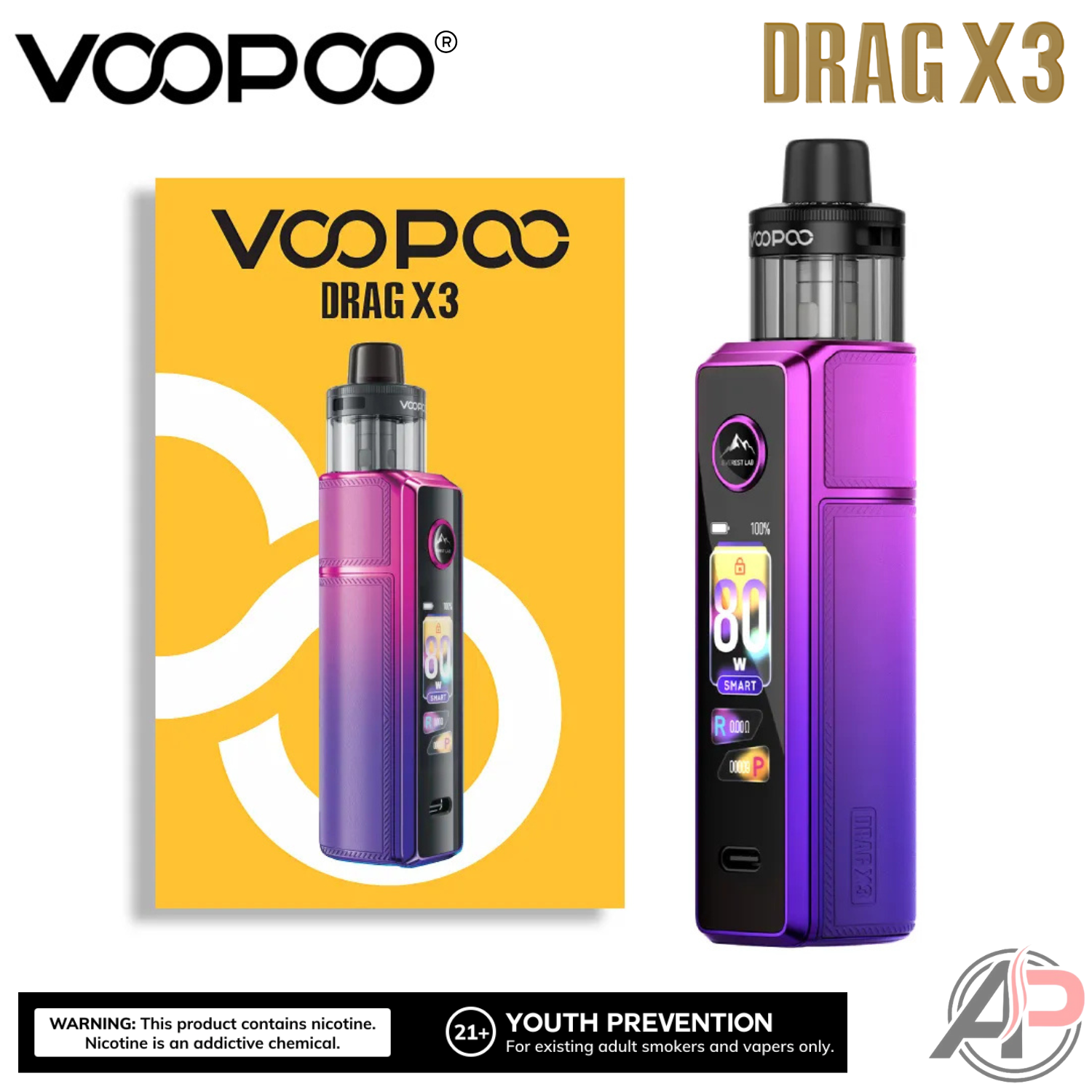 Voopoo Drag X3 80w Pod Mod Stater Kit Device