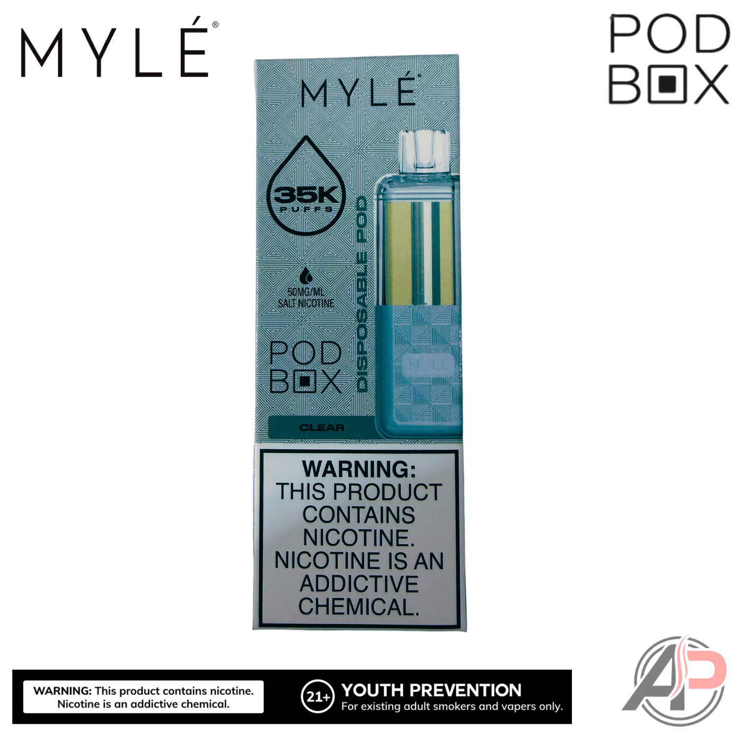 Myle Pod Box 35,000 Puffs Disposable Vape Device Kit Apvs Myle Pod Box 35,000 Puffs Disposable Vape Device Kit Apvs