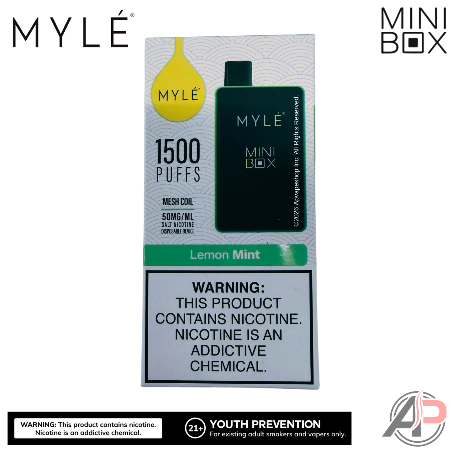 Myle Mini Box 1500 Puffs Disposable Vape Device