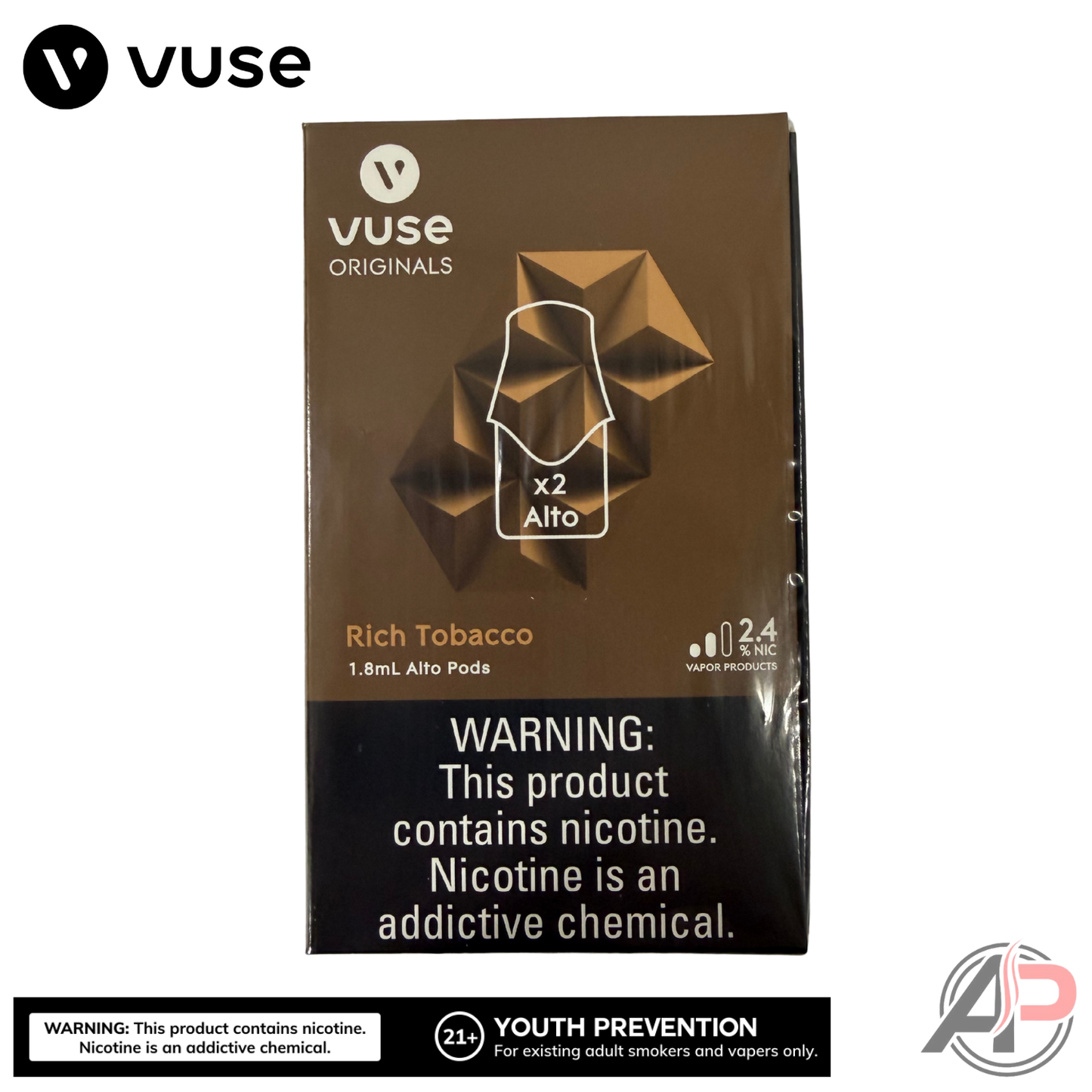 0 Vuse Pods VUSE Alto Rich Tobacco Pods (2 Pack) Nicotine Free Disposable Vape Vuse Go 0 Vuse Pods VUSE Alto Rich Tobacco Pods (2 Pack) Nicotine Free Disposable Vape Vuse Go