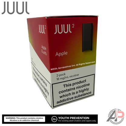 JUUL Pods Menthol Wholesale Case Juul 2 EU - Apple 1.8% (8 Packs 2 Pods Per Pack)