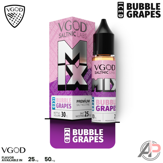 VGOD Mix Iced Bubble Grapes 30mL Salt Nic