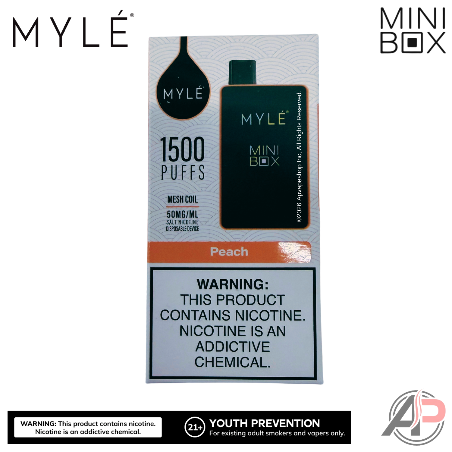 Myle Mini Box 1500 Puffs Disposable Vape Device