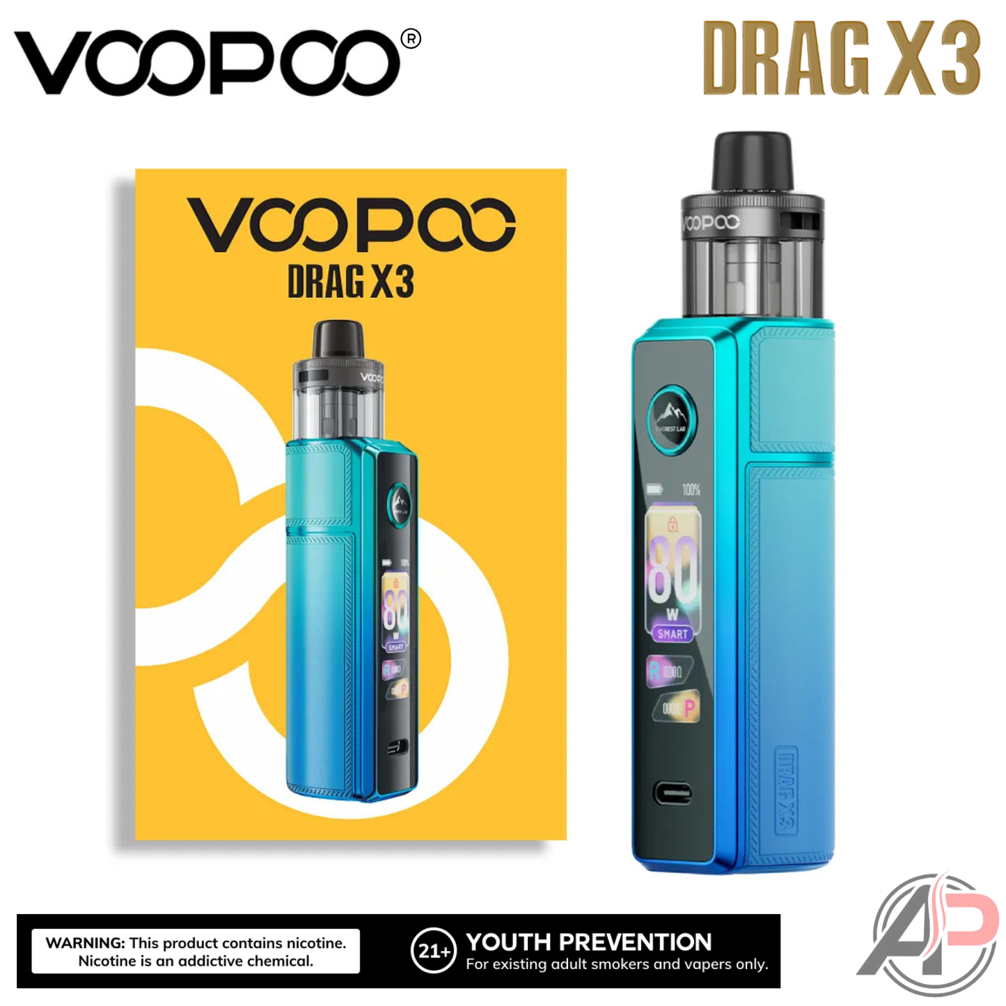Voopoo Drag X3 80w Pod Mod Stater Kit Device
