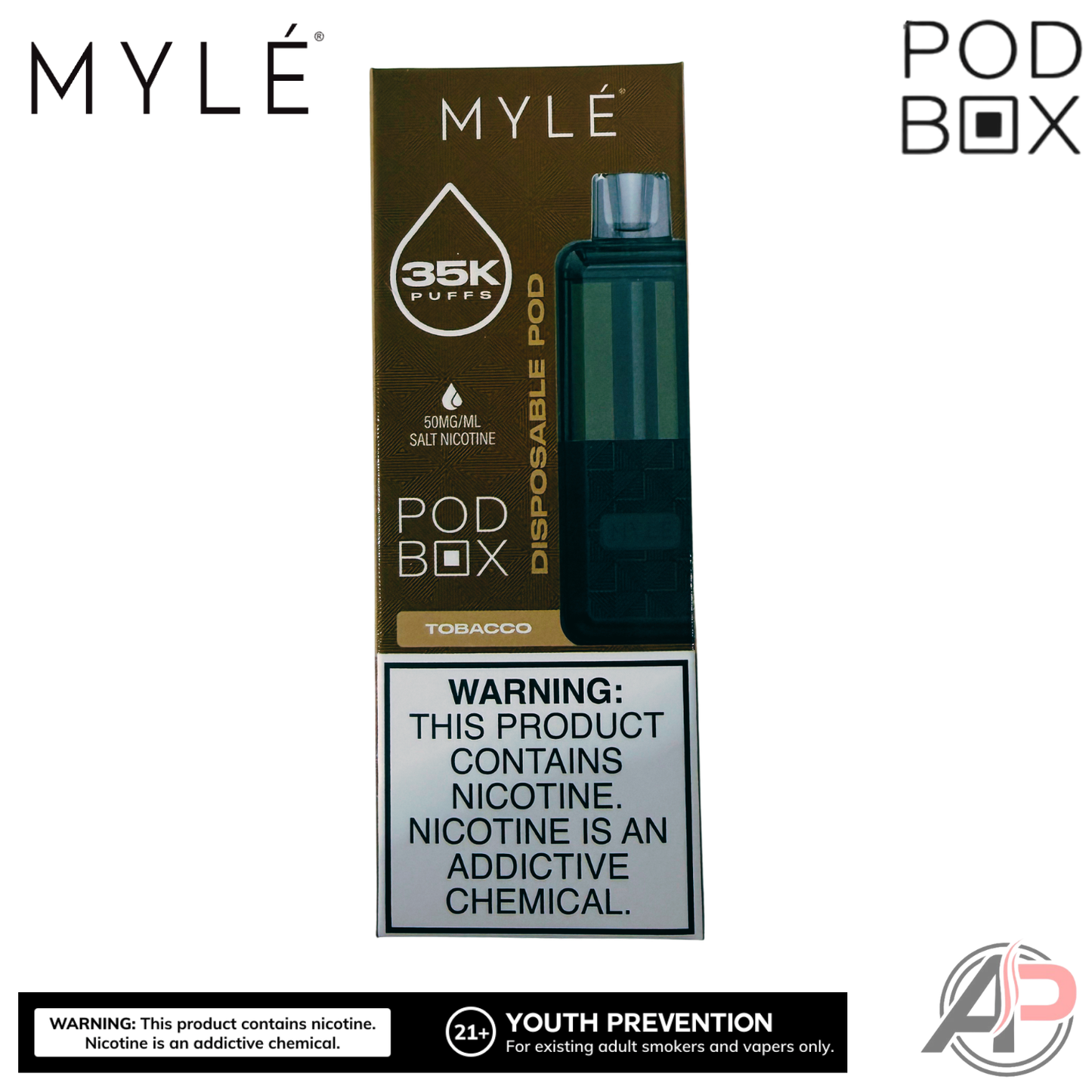 Myle Pod Box 35,000 Puffs Disposable Vape Device Kit