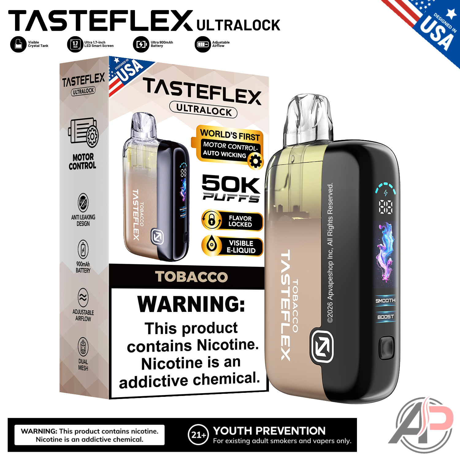 Tasteflex Ultralock 50000 Puffs Disposable Vape Device