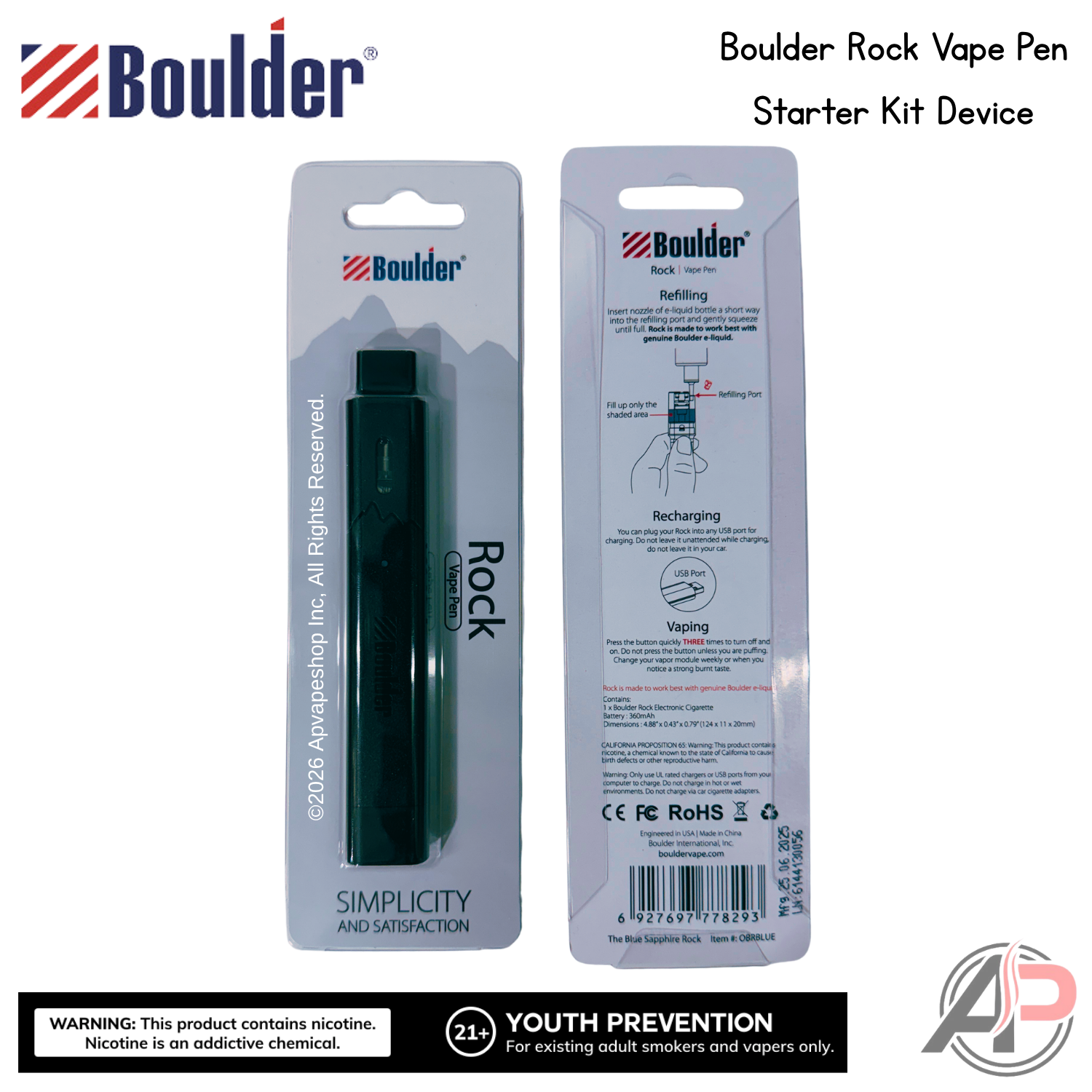 boulder vape pods Boulder Rock Replacement Pod/Module – Price Point NY main image 1