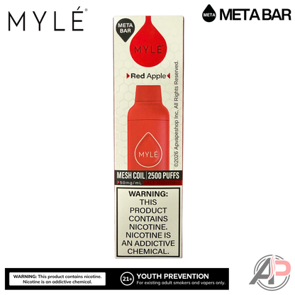 Myle Meta Bar Vape 2500 Puffs Vape Disposable Device
