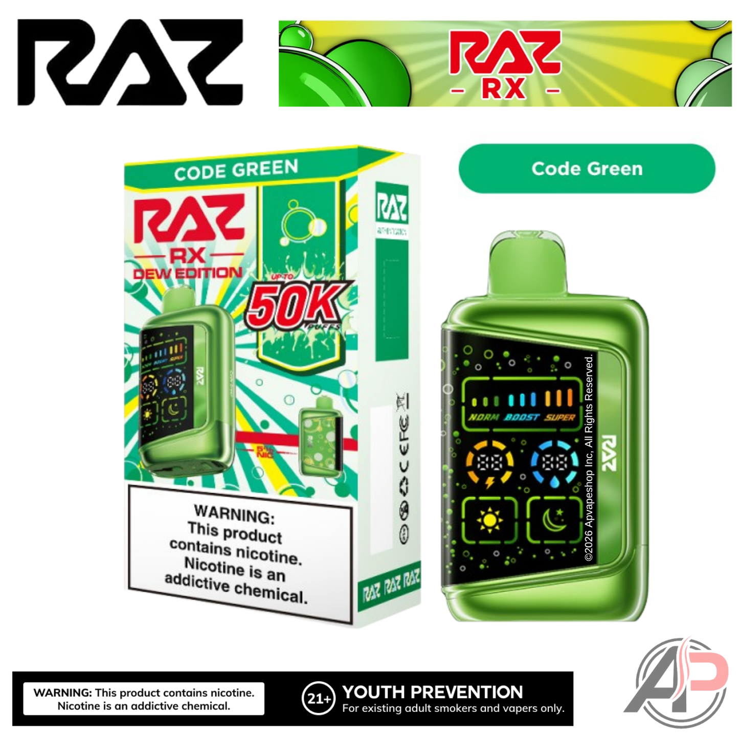 Raz RX50k Puffs Disposable Vape Device