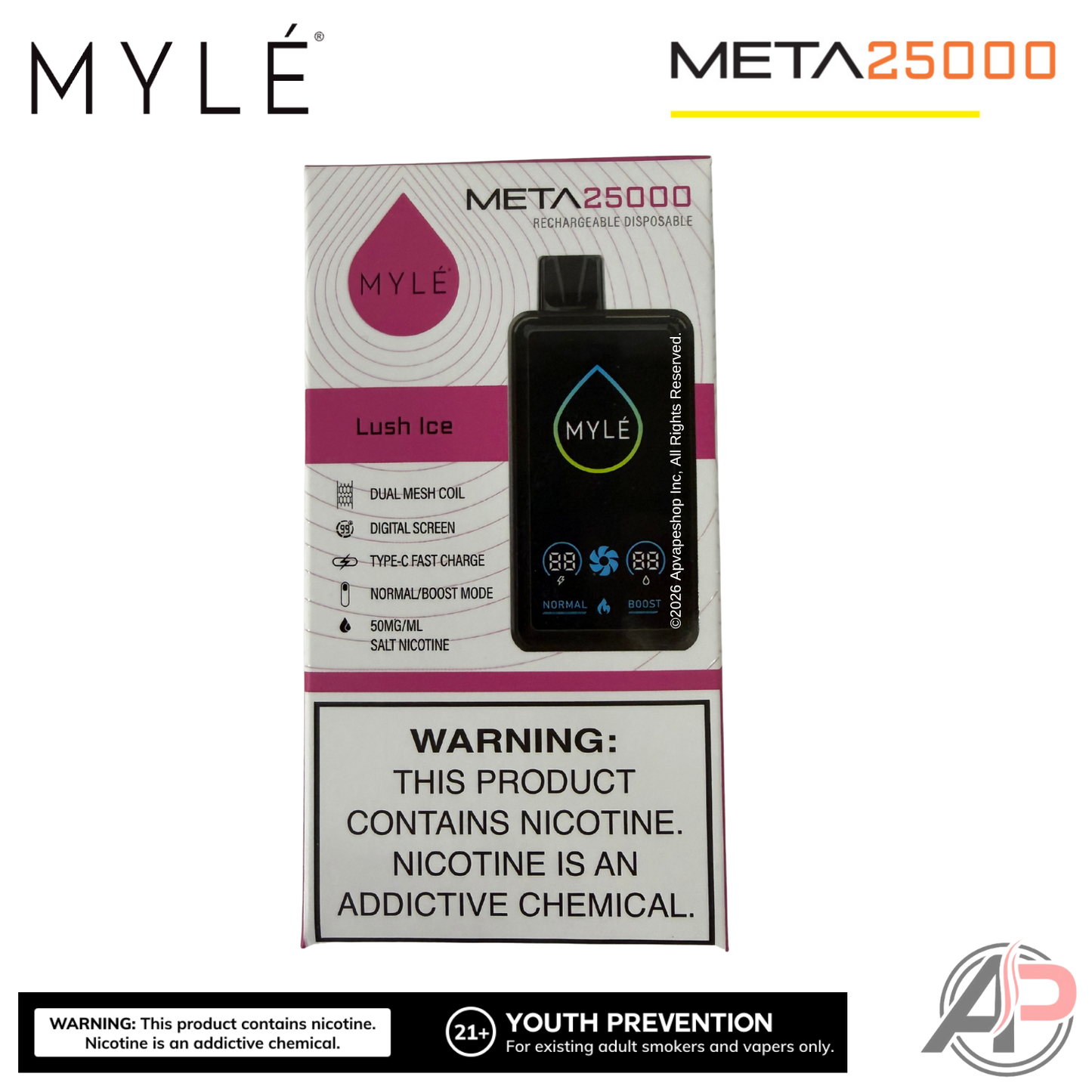 Myle Meta 25000 Puffs Disposable Vape Device