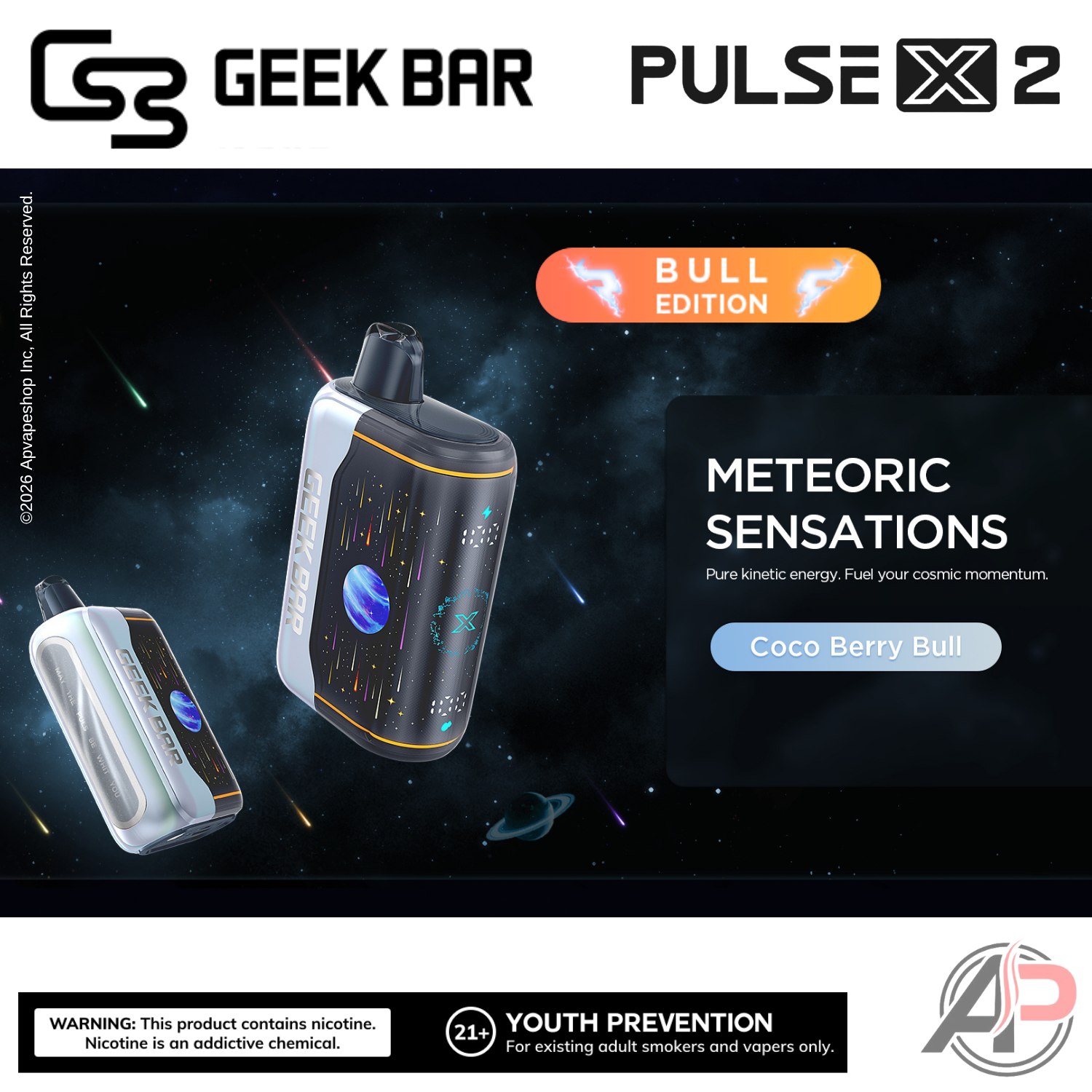 Geek Bar Pulse X 2 50,000 Puffs Disposable Vape Device Apvs Geek Bar Pulse X 2 50,000 Puffs Disposable Vape Device Apvs