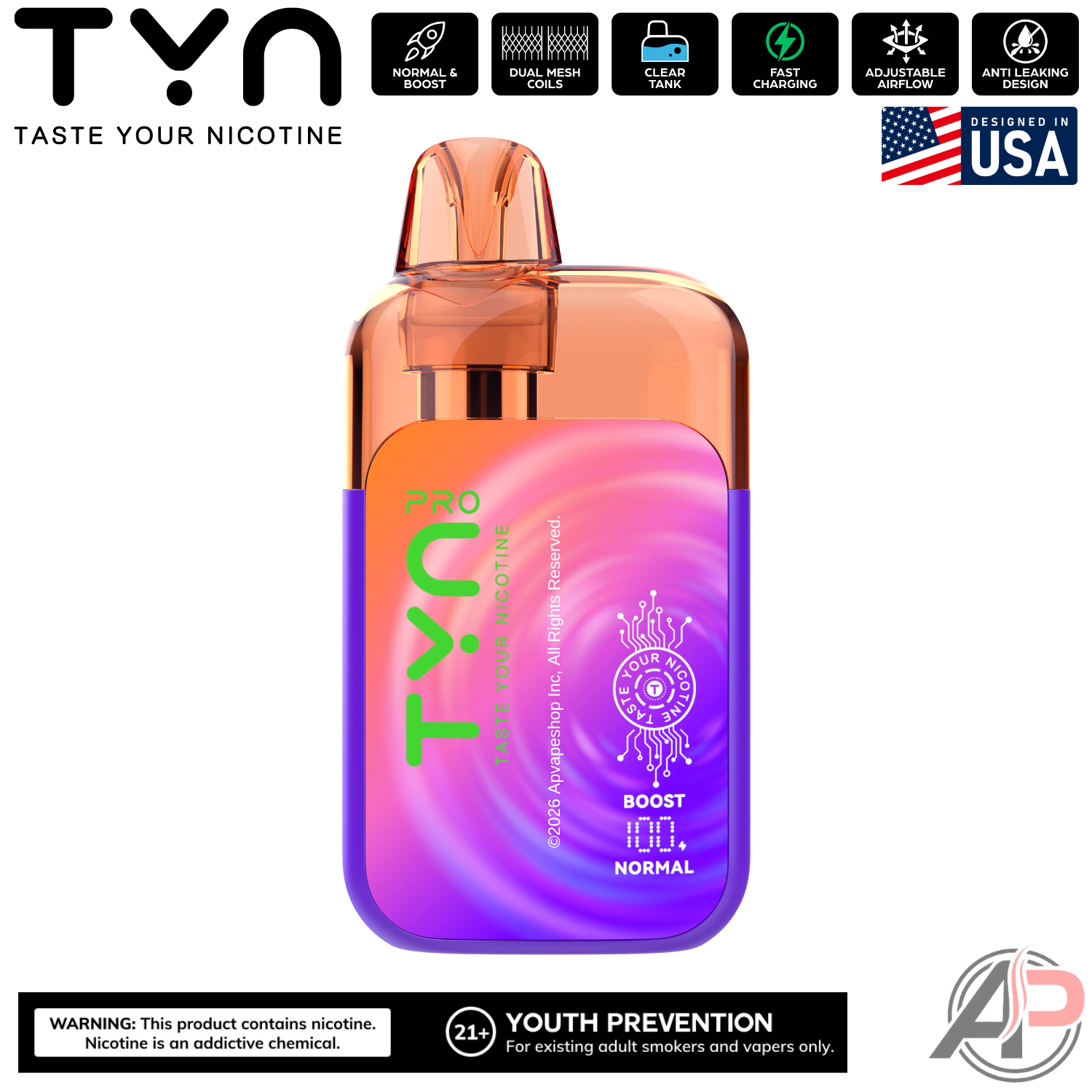Tyn Pro 50,000 Puffs Disposable Vape Device