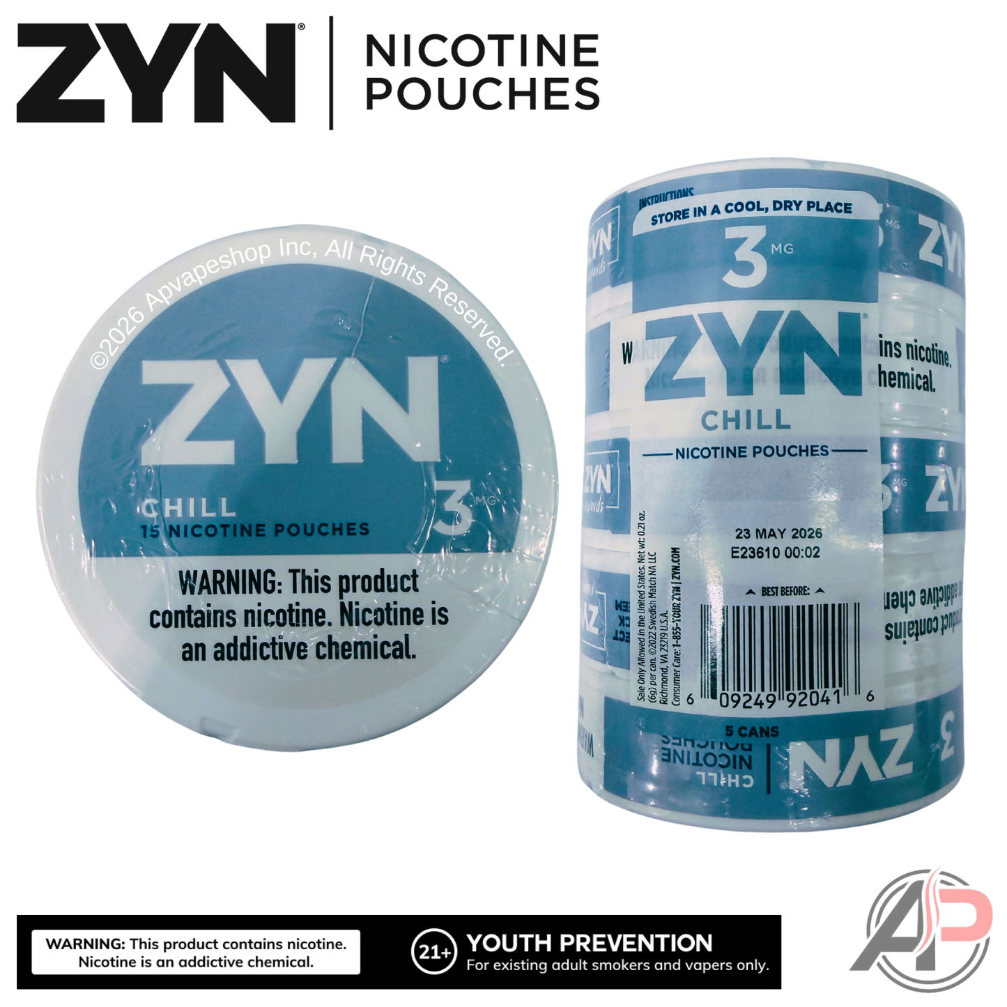 Zyn Nicotine Pouches Chill 3mg