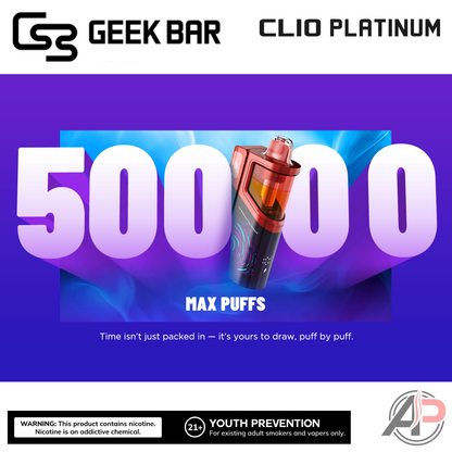 Geek Bar Clio Platinum 50,000 Puffs Disposable Vape Device Kit