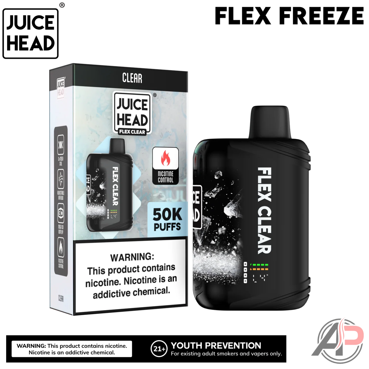 Juice Head Flex Freeze 50,000 Puffs Disposable Vape Device