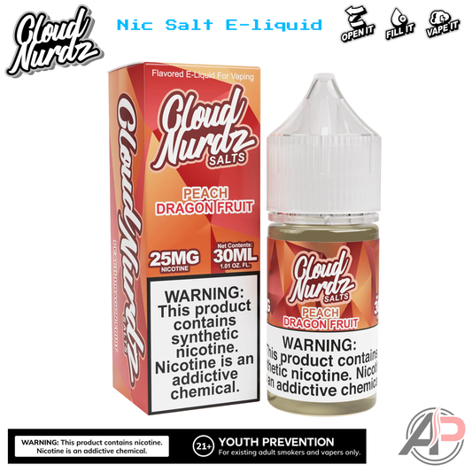 Cloud Nurdz Peach Dragon Fruit E-Liquid 100mL