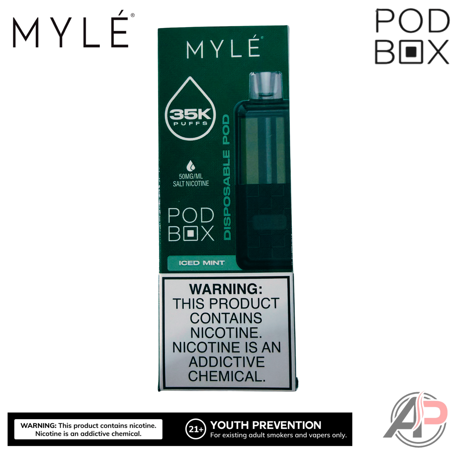 Myle Pod Box 35,000 Puffs Disposable Vape Device Kit Apvs Myle Pod Box 35,000 Puffs Disposable Vape Device Kit Apvs