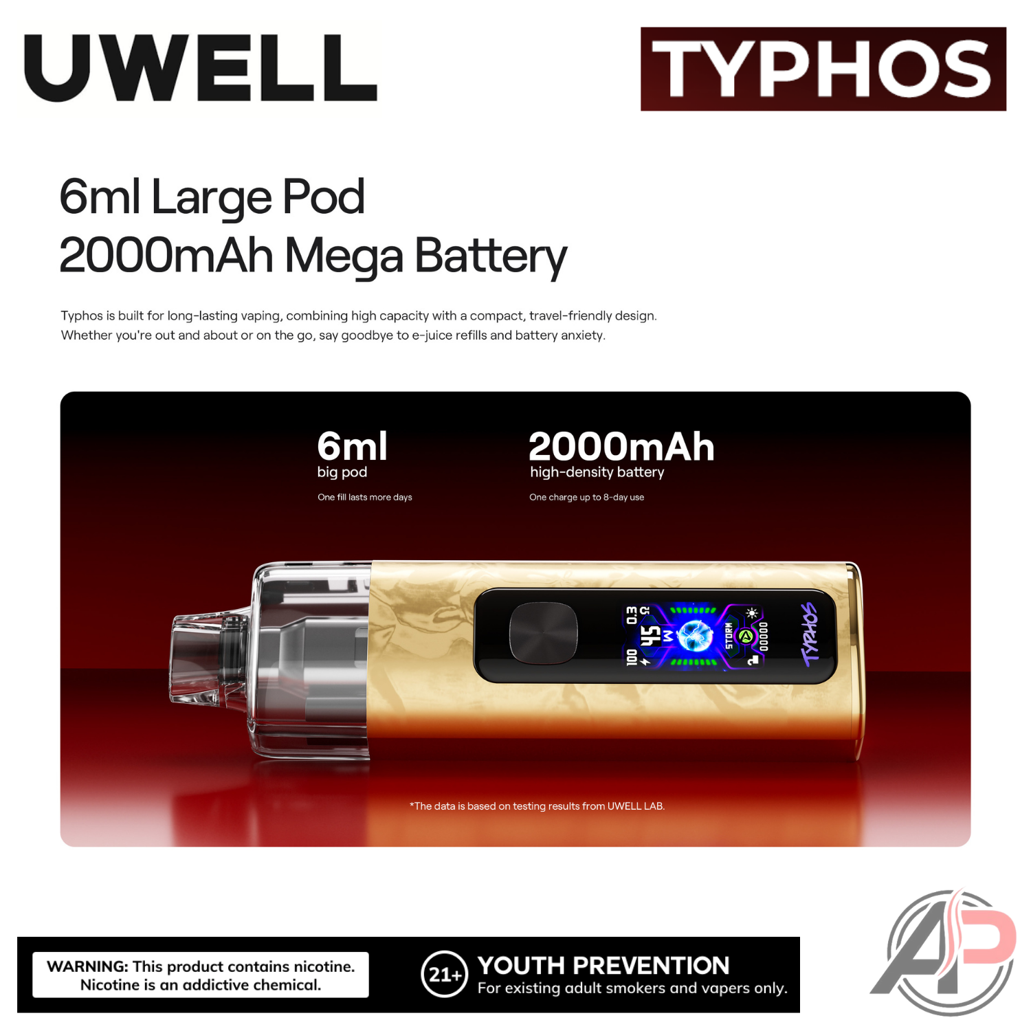 Uwell Typhos Pod System Starter Kit Device